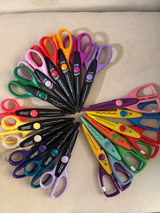 Other - Decorative Edge Scissors Set of 18 - Assorted Colors and Brands